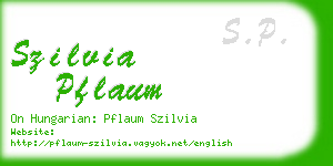 szilvia pflaum business card